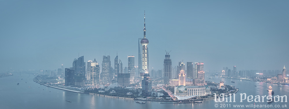 Blue Hour over the Huangpu River, Shanghai