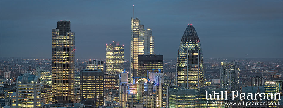 Twilight view from the Shard