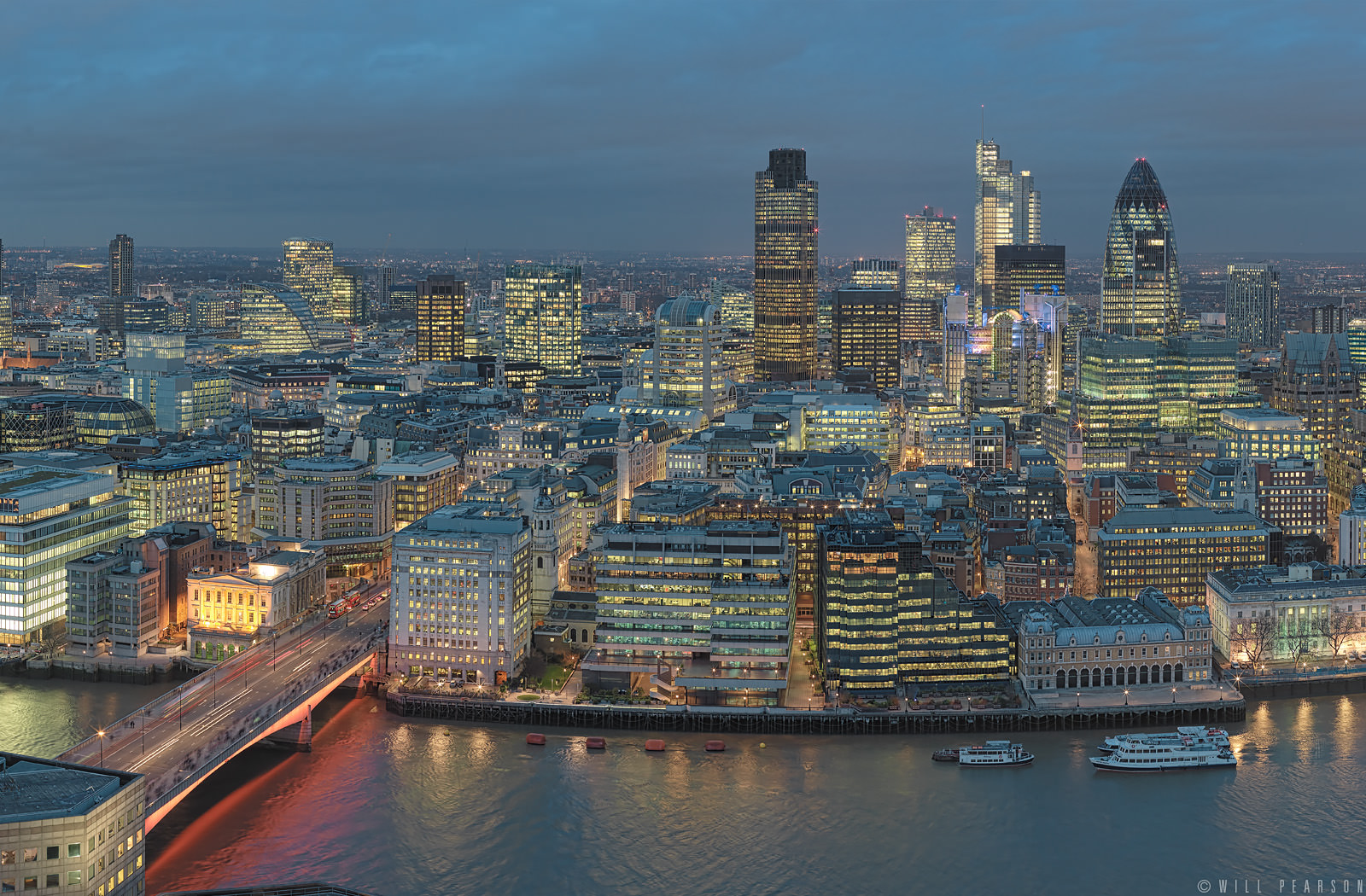 Twilight view from the Shard