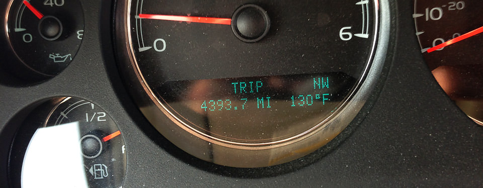 Trona Pinnacles Dashboad Temperature Reading