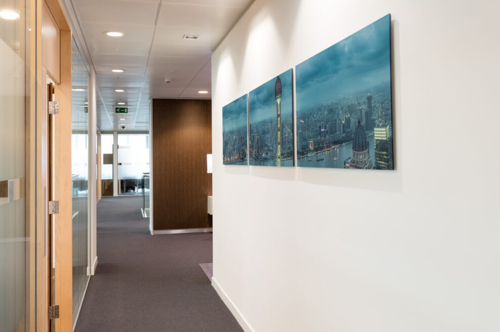 Pudong View, Shanghai Fine Art Acrylic Mounted Triptych © Will Pearson