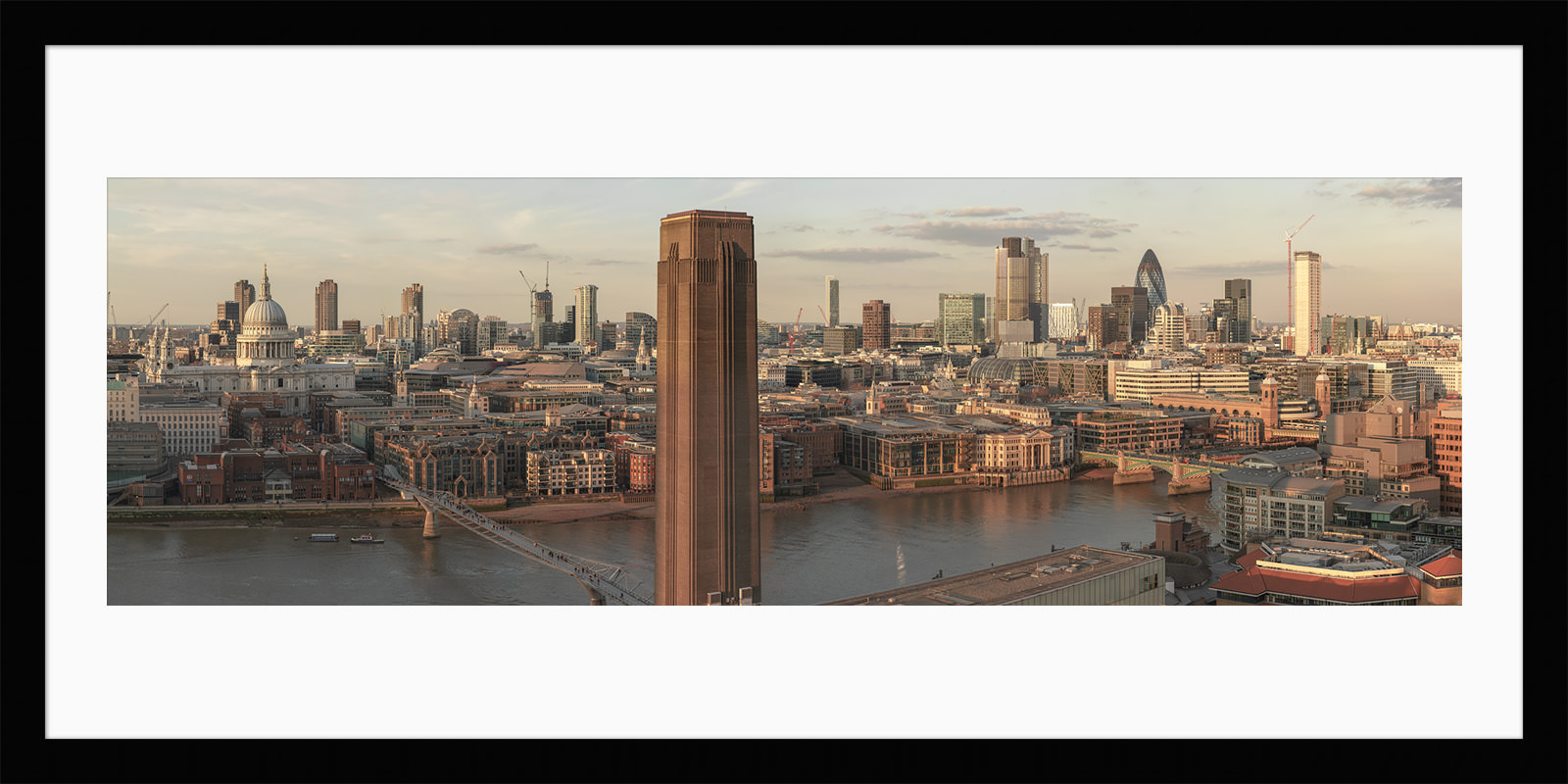 The framed print of London Stilled In Evening