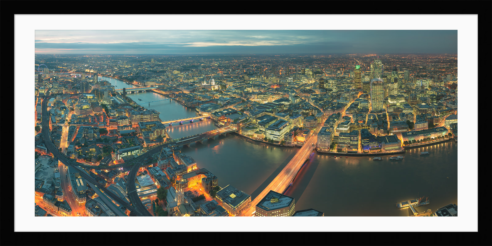 The framed print of Shard Night