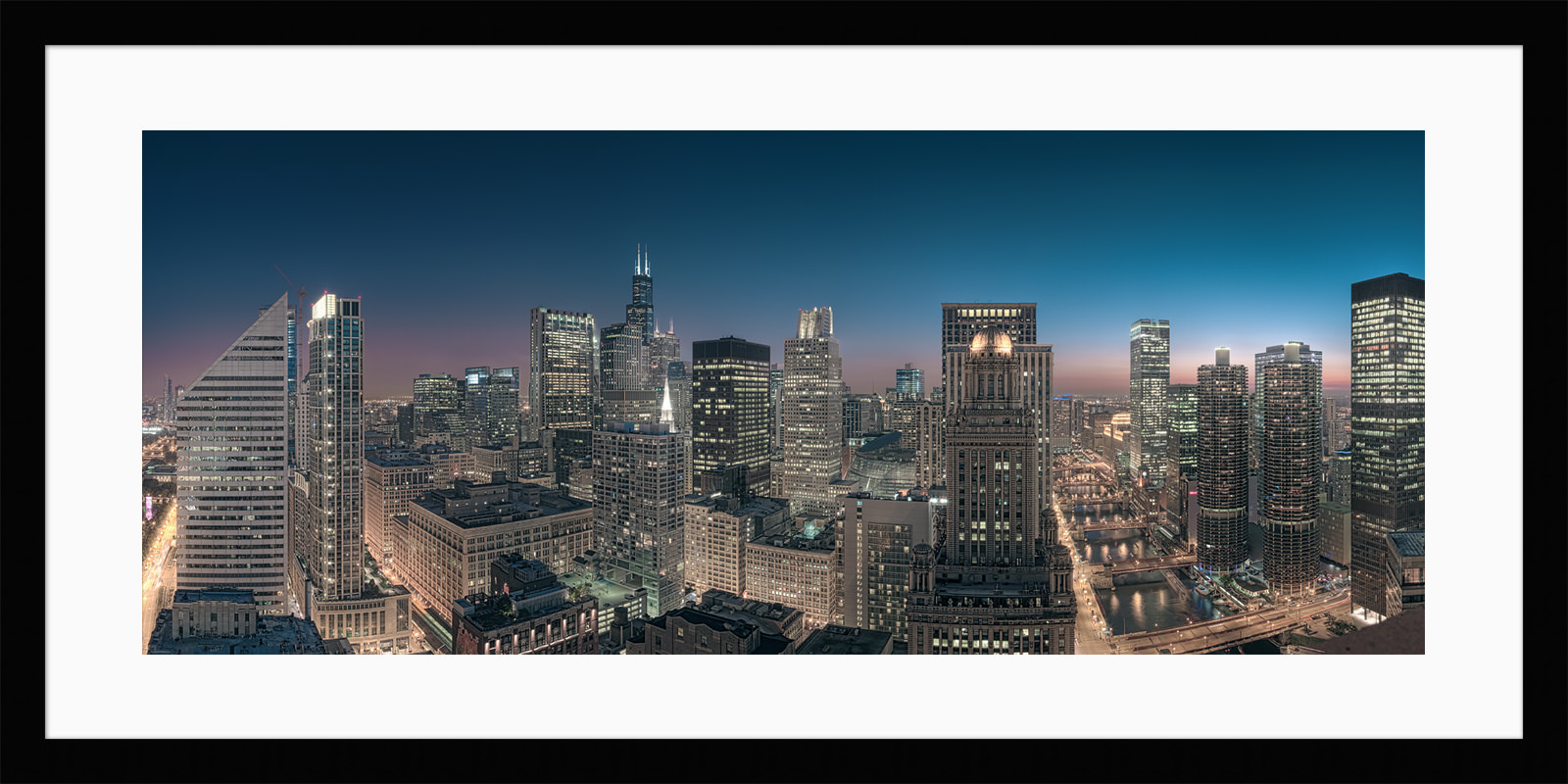 The framed print of Sears Tower Skyline, Chicago