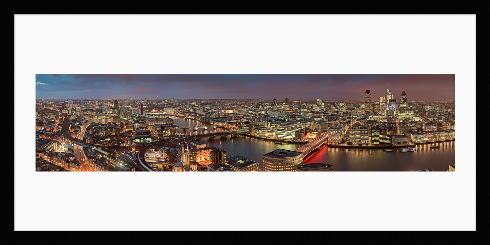 The framed print of Shard Night 2010