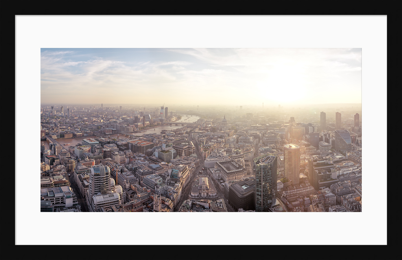 The framed print of Sundown Over West London